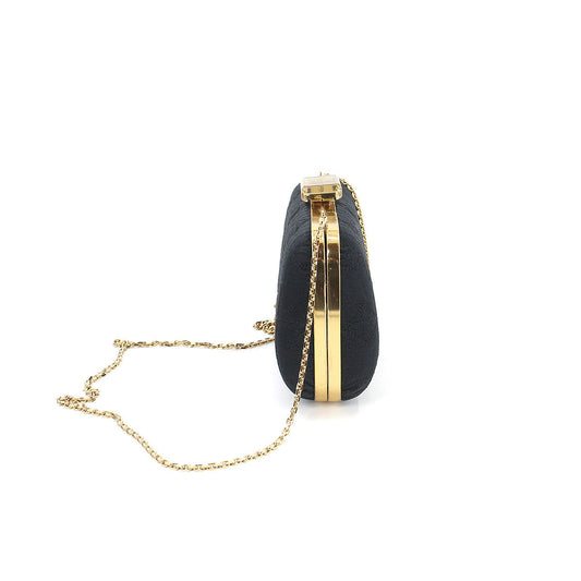 Louis Vuitton Monogram Motard Minaudière Chain Shoulder Clutch Bag Noir Black