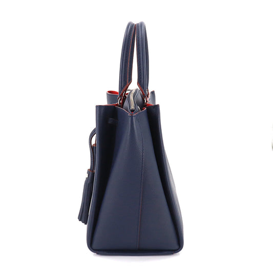 Louis Vuitton LockMe Shoulder Bag Leather Marine Rouge