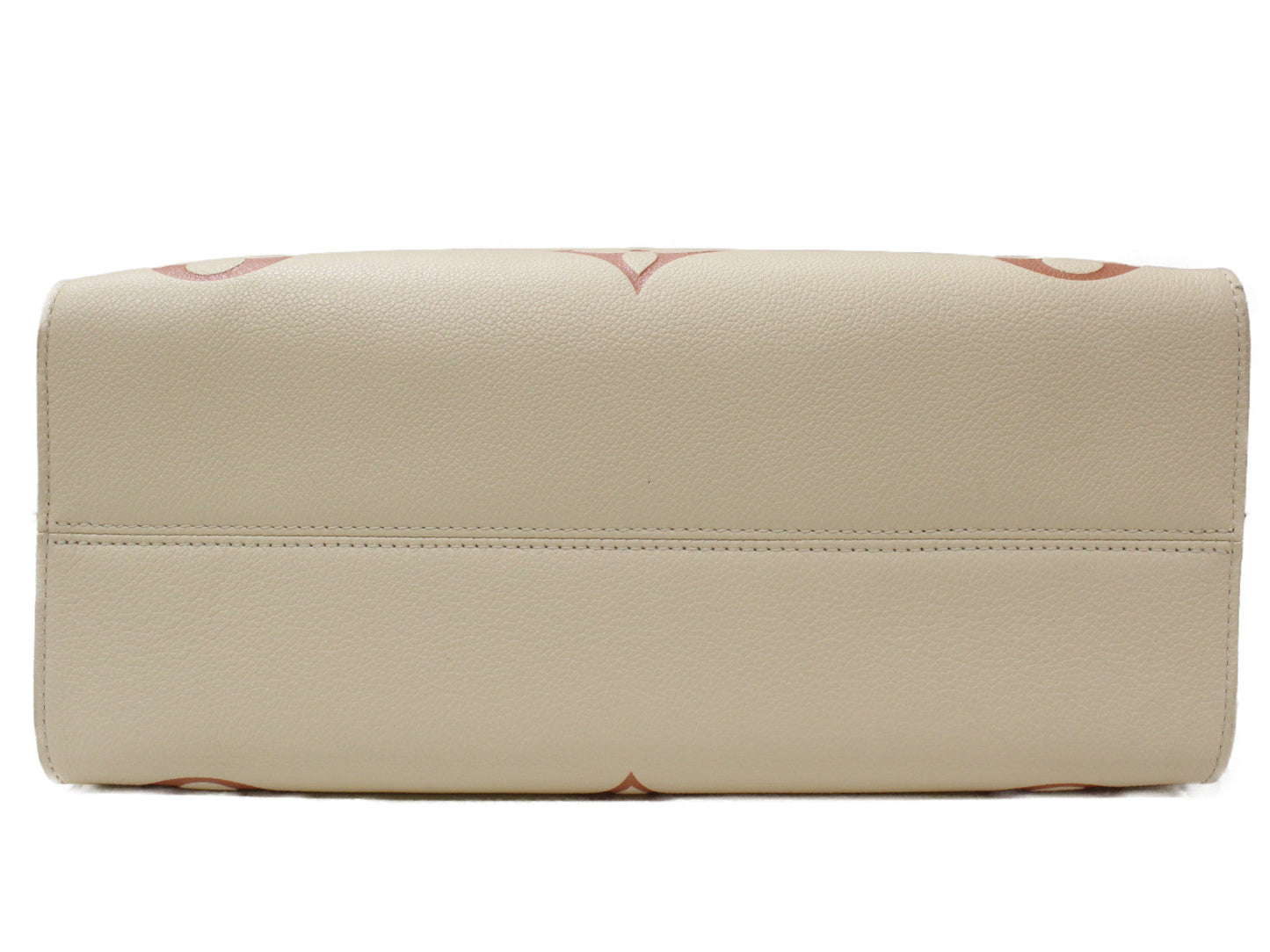 Louis Vuitton On The Go MM Handbag Monogram Implant Creme