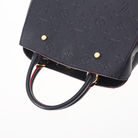Louis Vuitton Monogram Empreinte Montaigne BB Marine Rouge