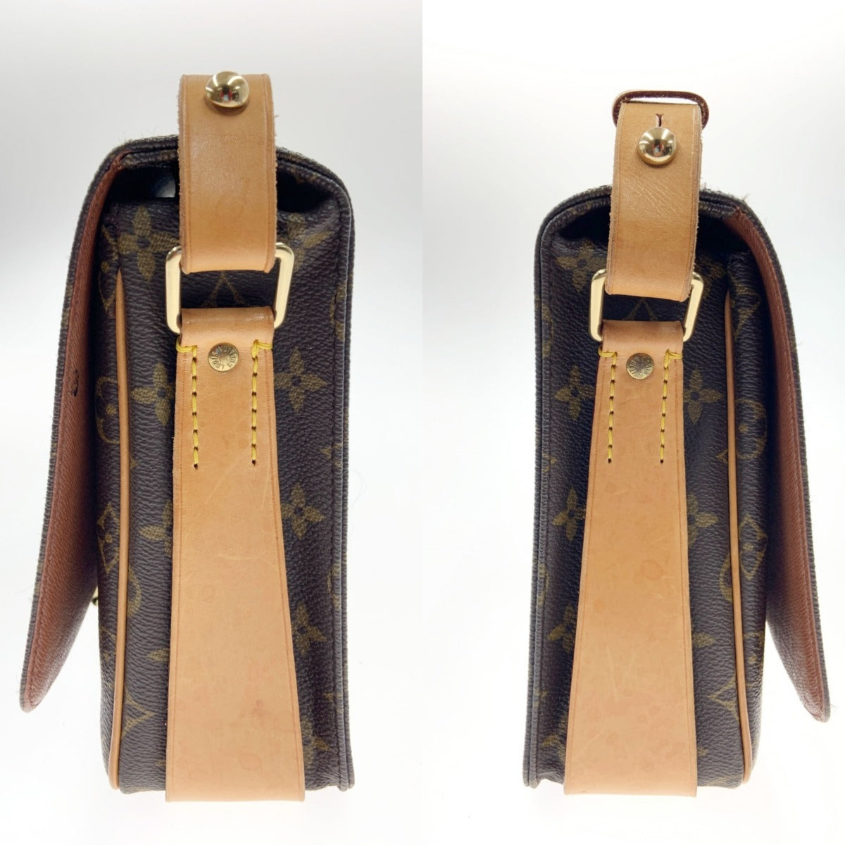 Louis Vuitton Monogram Cartesier Shoulder Bag Brown
