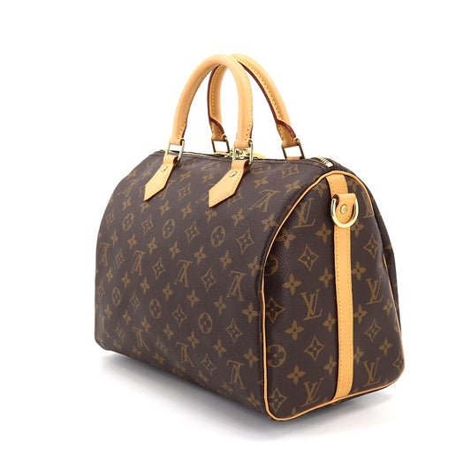 Louis Vuitton Monogram Speedy Bandouliere 30 2way Hand Shoulder Bag Brown