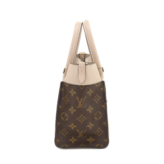 Louis Vuitton Monogram On My Side PM 2 Way Hand Shoulder Bag Leather Greige