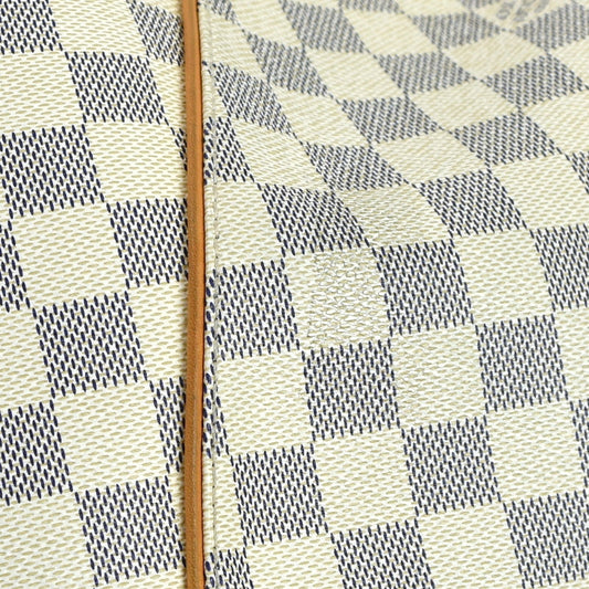 Louis Vuitton Galliera PM Tote Shoulder Bag Damier Azur White