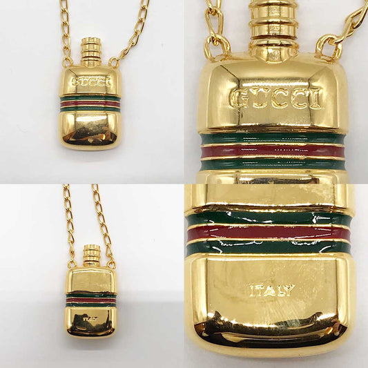Gucci Metal Bottle Motif Necklace