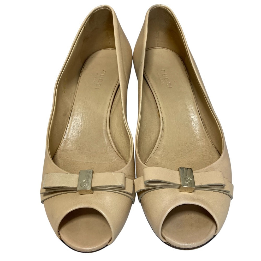 Gucci Ribbon Motif Leather Pumps