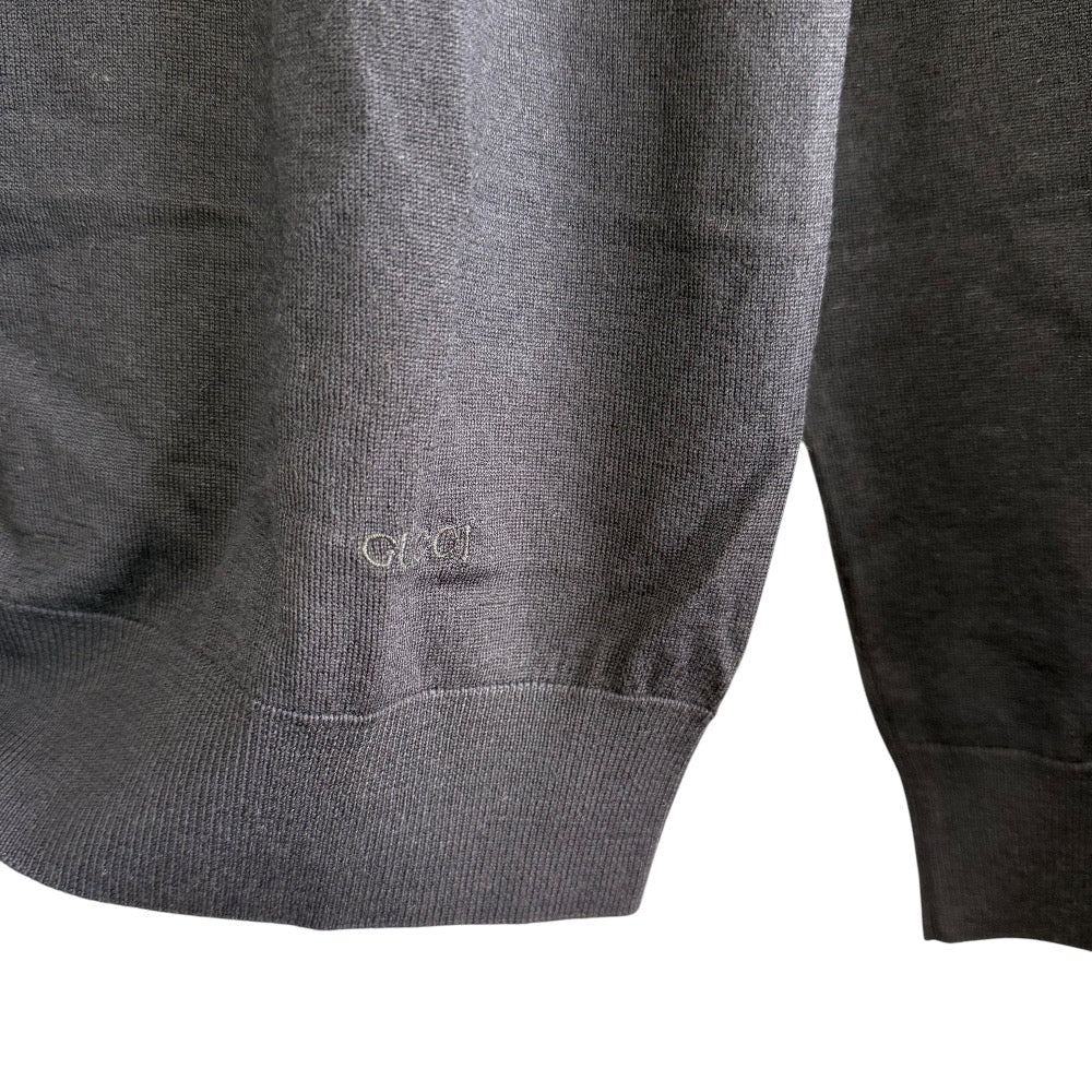 Gucci Embroidered High Gauge Knit Sweater