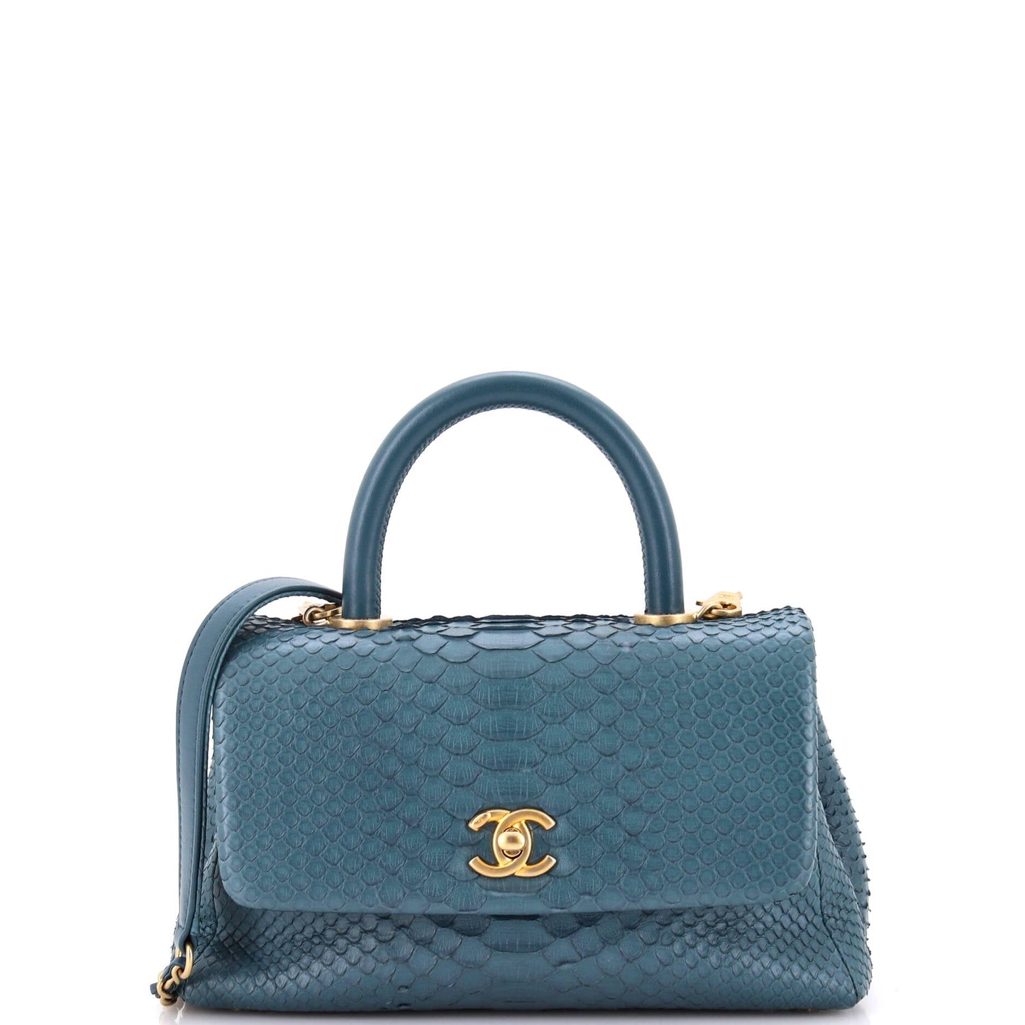 Coco Top Handle Bag Python Mini