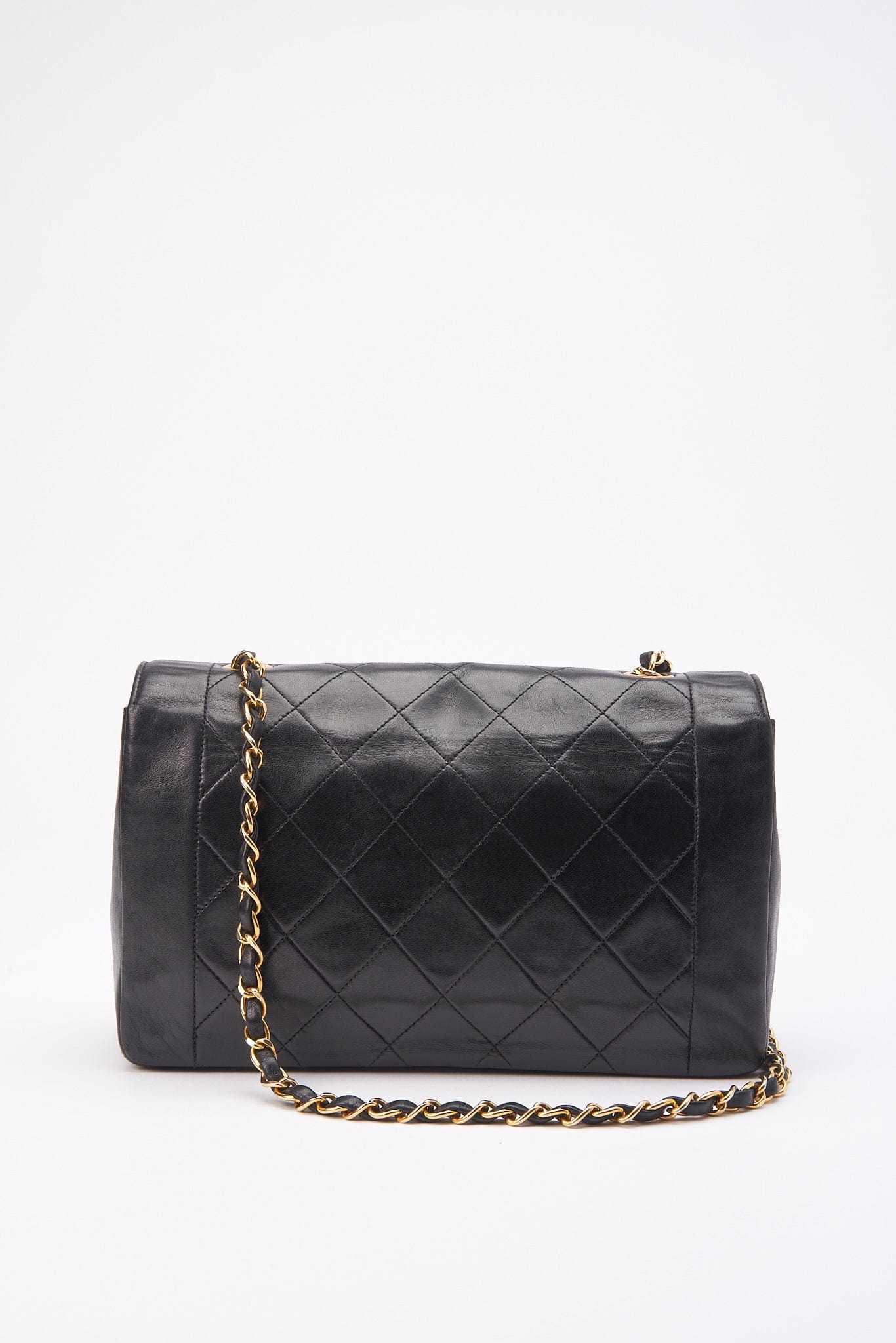 Chanel Diana Black Single Flap with 24k gold plated hardware