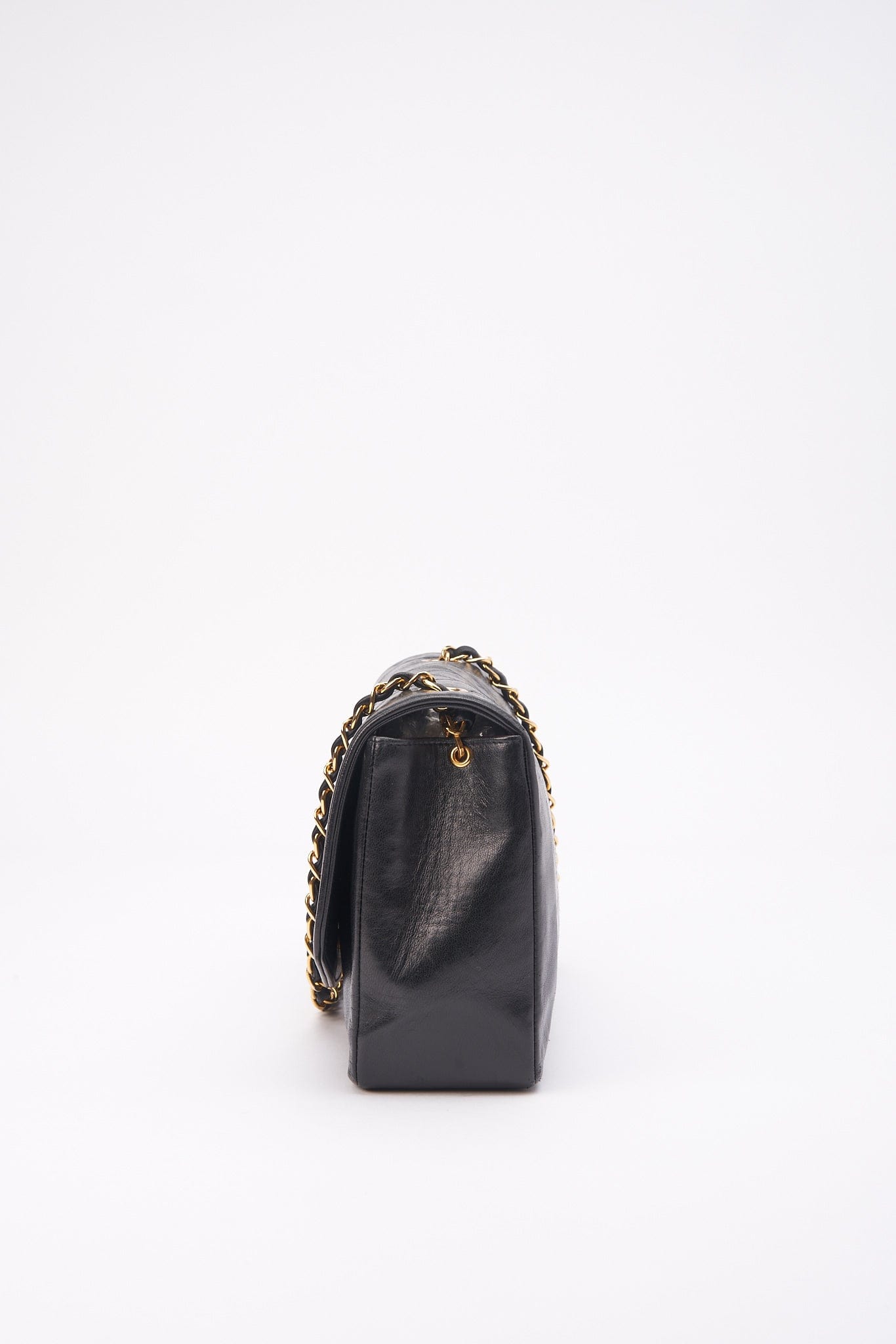 Chanel Diana Black Single Flap with 24k gold plated hardware