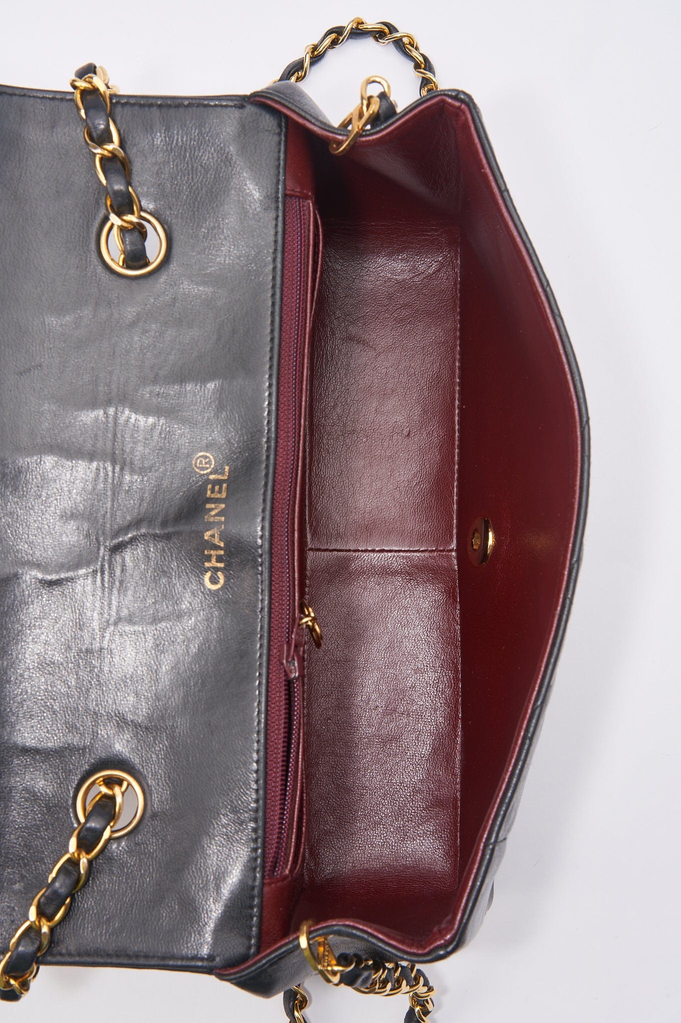 Chanel Diana Black Single Flap with 24k gold plated hardware