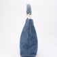 Chanel Blue Denim Tote Bag With CC Print
