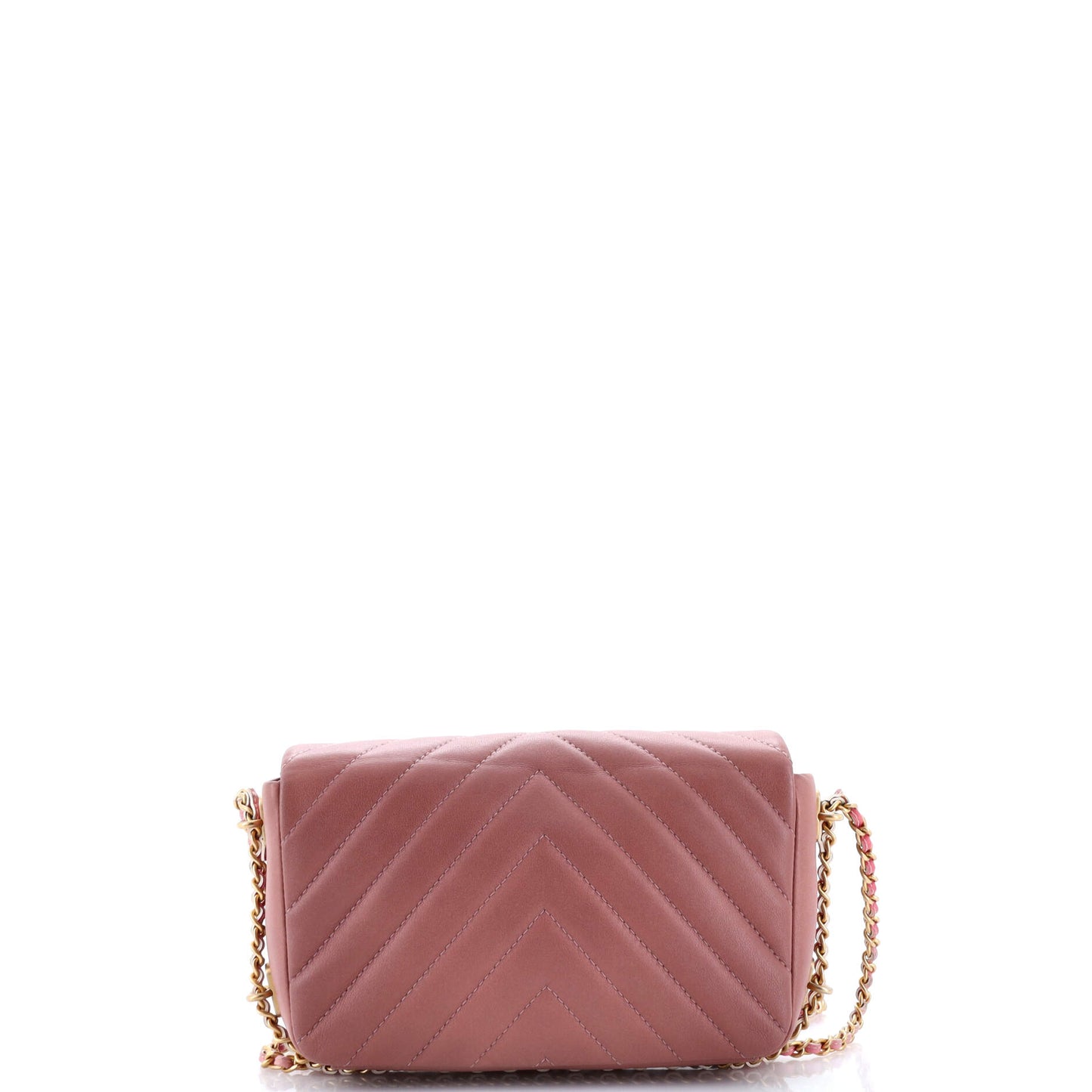 Chain Around CC Flap Bag Chevron Lambskin Mini