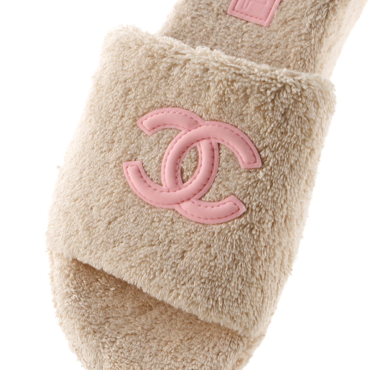 Women's CC Platform Slide Sandals Terry Cloth