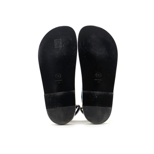 Women's Velcro Dad Sandals Printed Laminated Leather