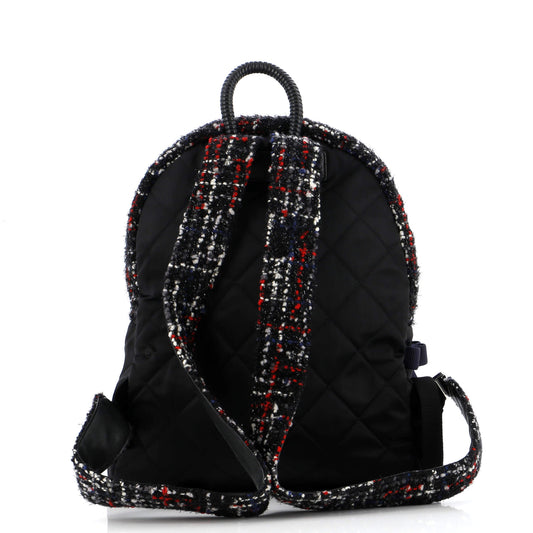 Astronaut Essentials Backpack Quilted Nylon with Tweed Medium