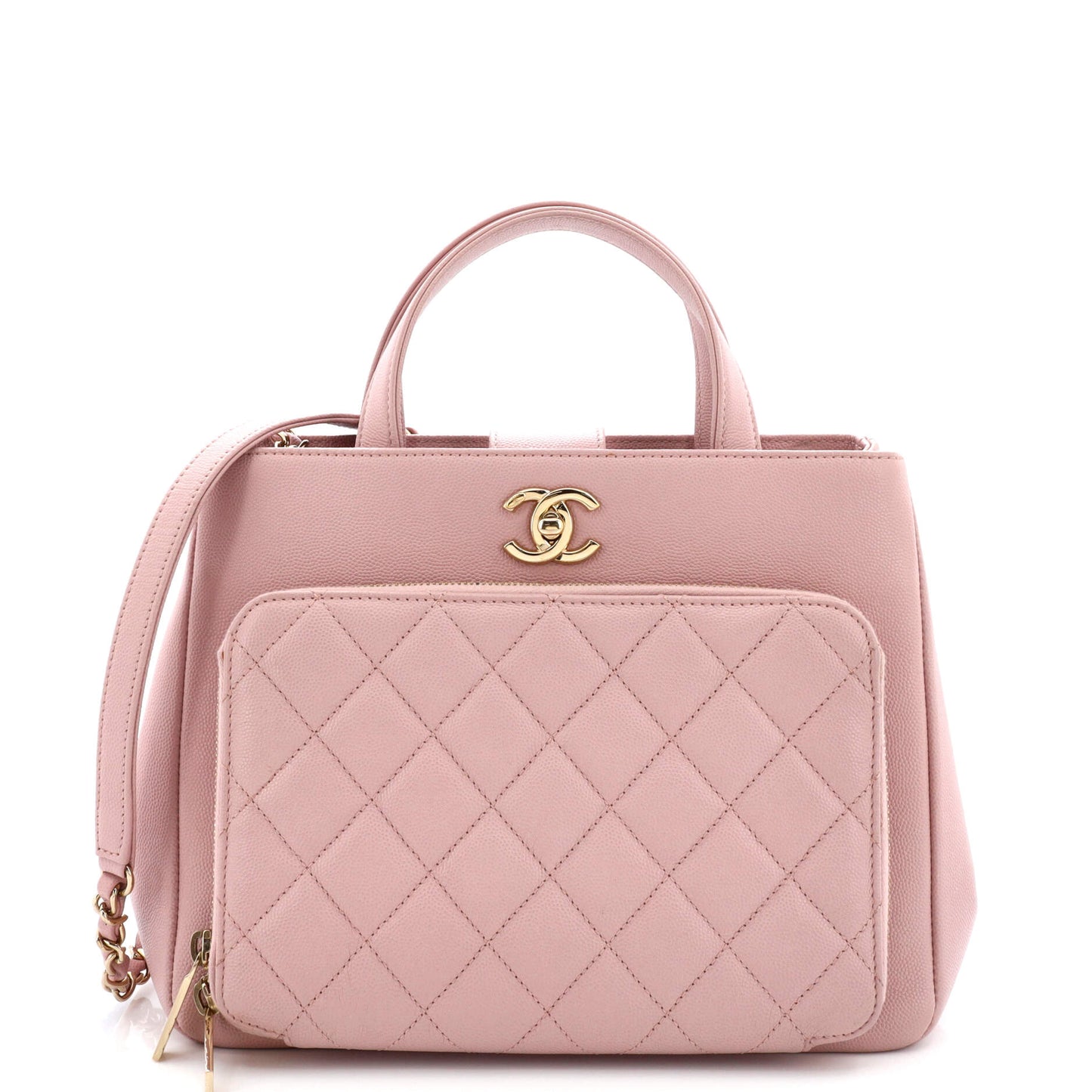 Business Affinity Tote Quilted Caviar Small