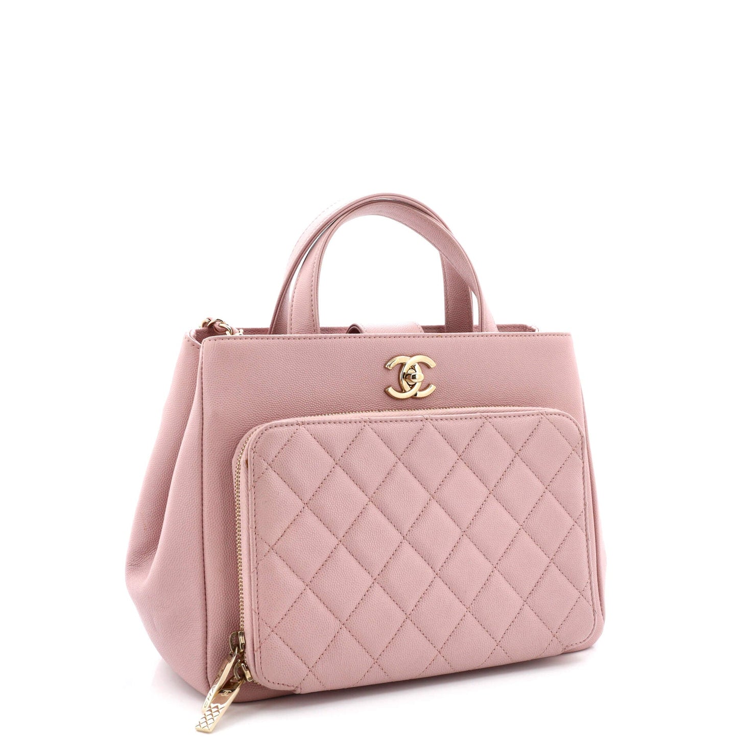 Business Affinity Tote Quilted Caviar Small