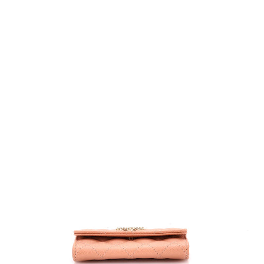 Textured CC Flap Card Case Quilted Caviar