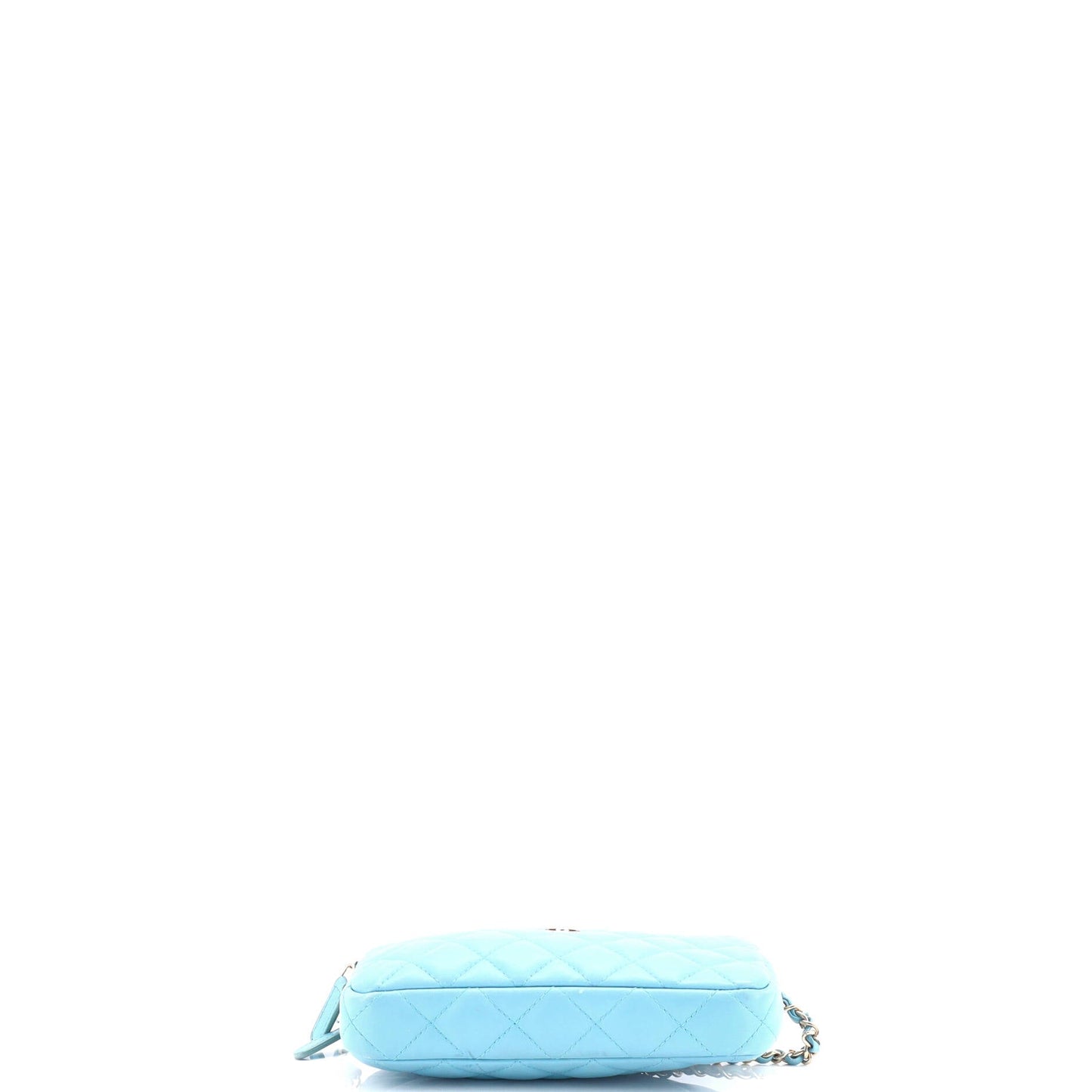 Double Zip Clutch with Chain Quilted Lambskin