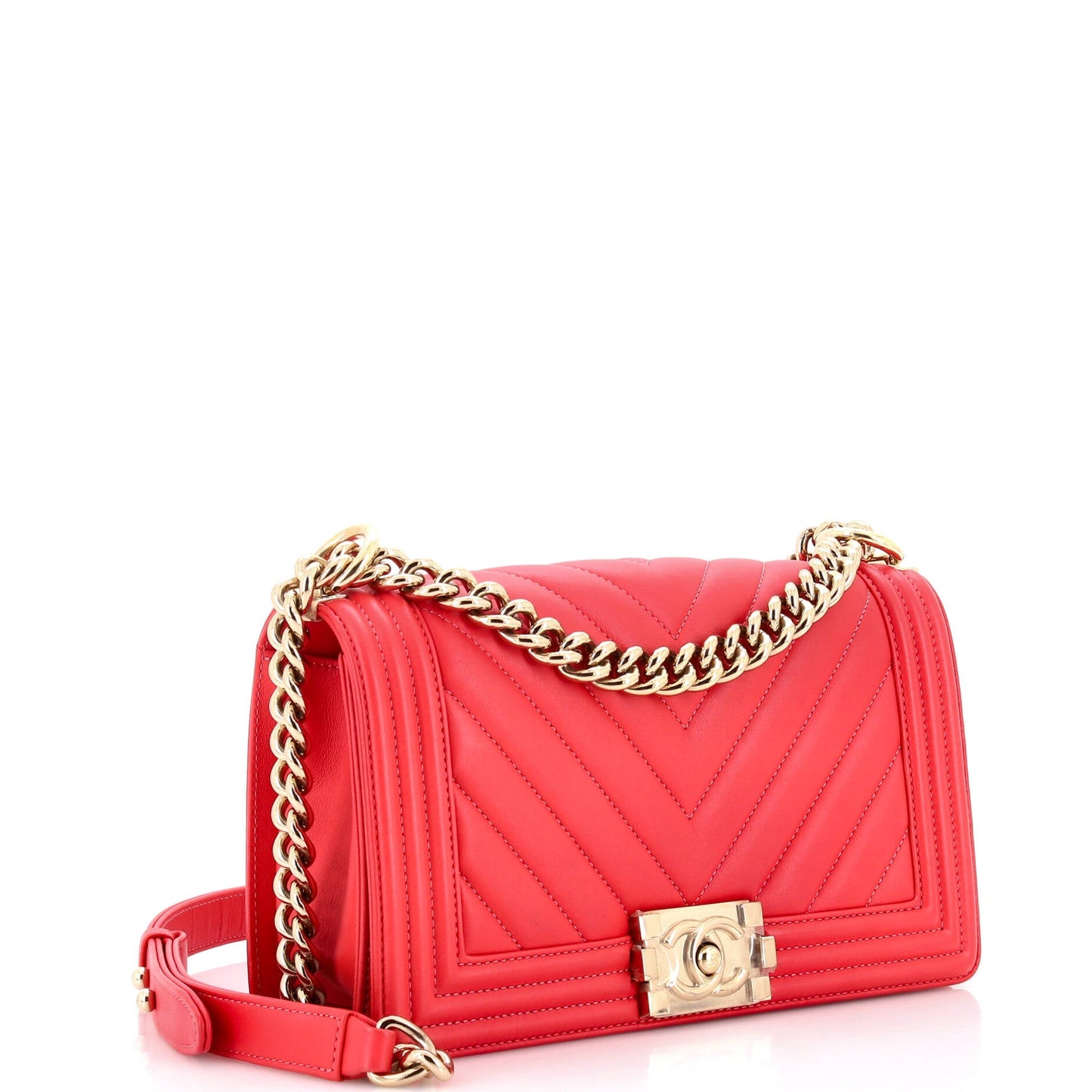 Boy Flap Bag Chevron Lambskin Old Medium