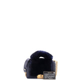 Top Handle Boy Flap Bag Fur Small