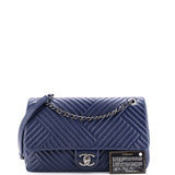 CC Crossing Flap Bag Chevron Lambskin Large