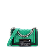 Boy Flap Bag Quilted Lambskin with Rubber Small