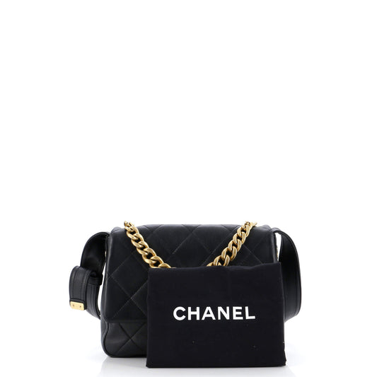 Chain Handle Flap Bag Quilted Calfskin