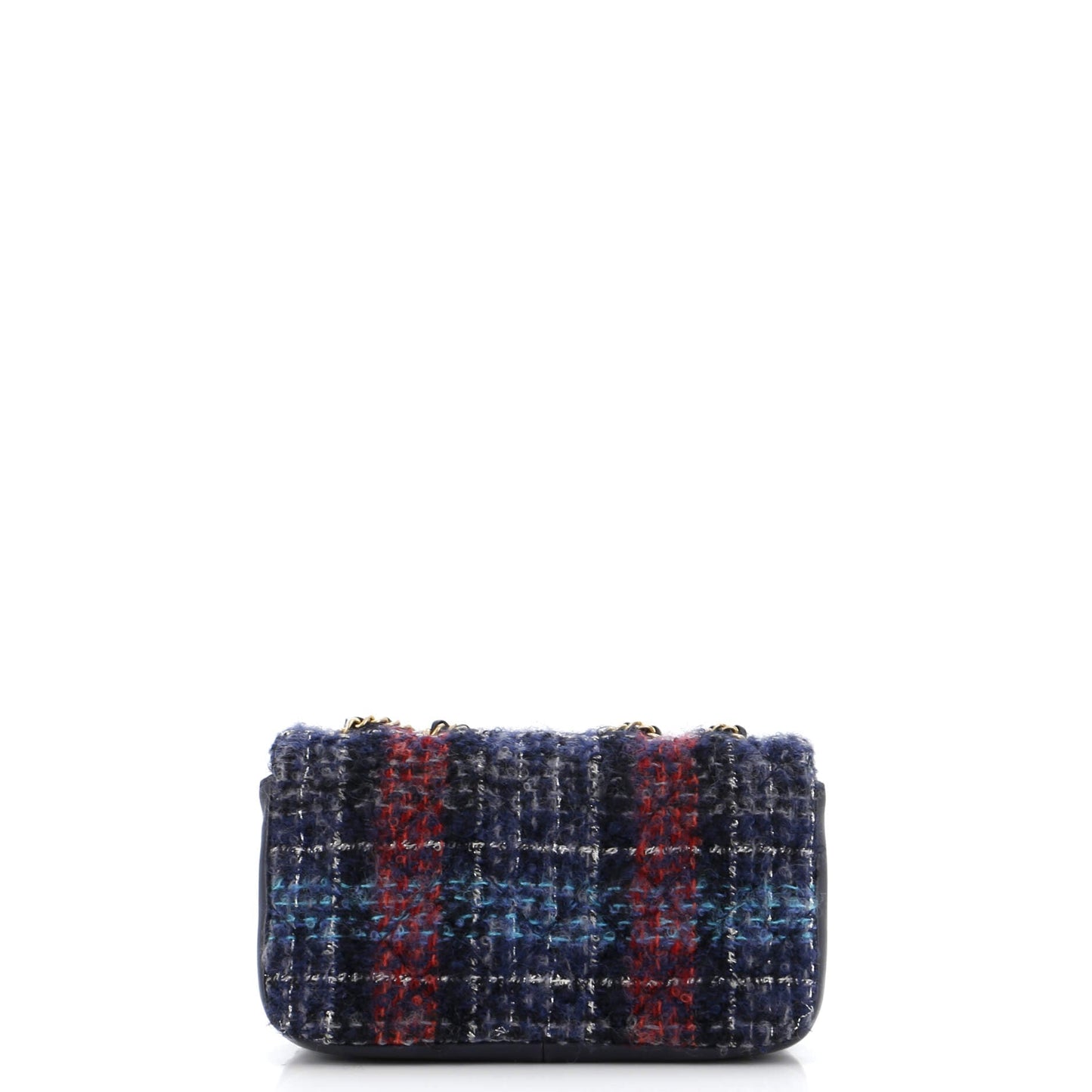 CC Chic Double Flap Bag Quilted Tweed Small