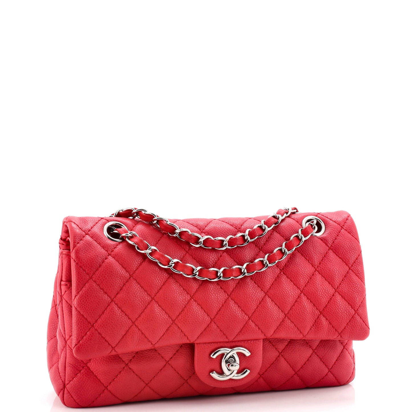Classic Double Flap Bag Quilted Caviar Medium