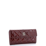 CC Brilliant Flap Wallet Quilted Patent Long
