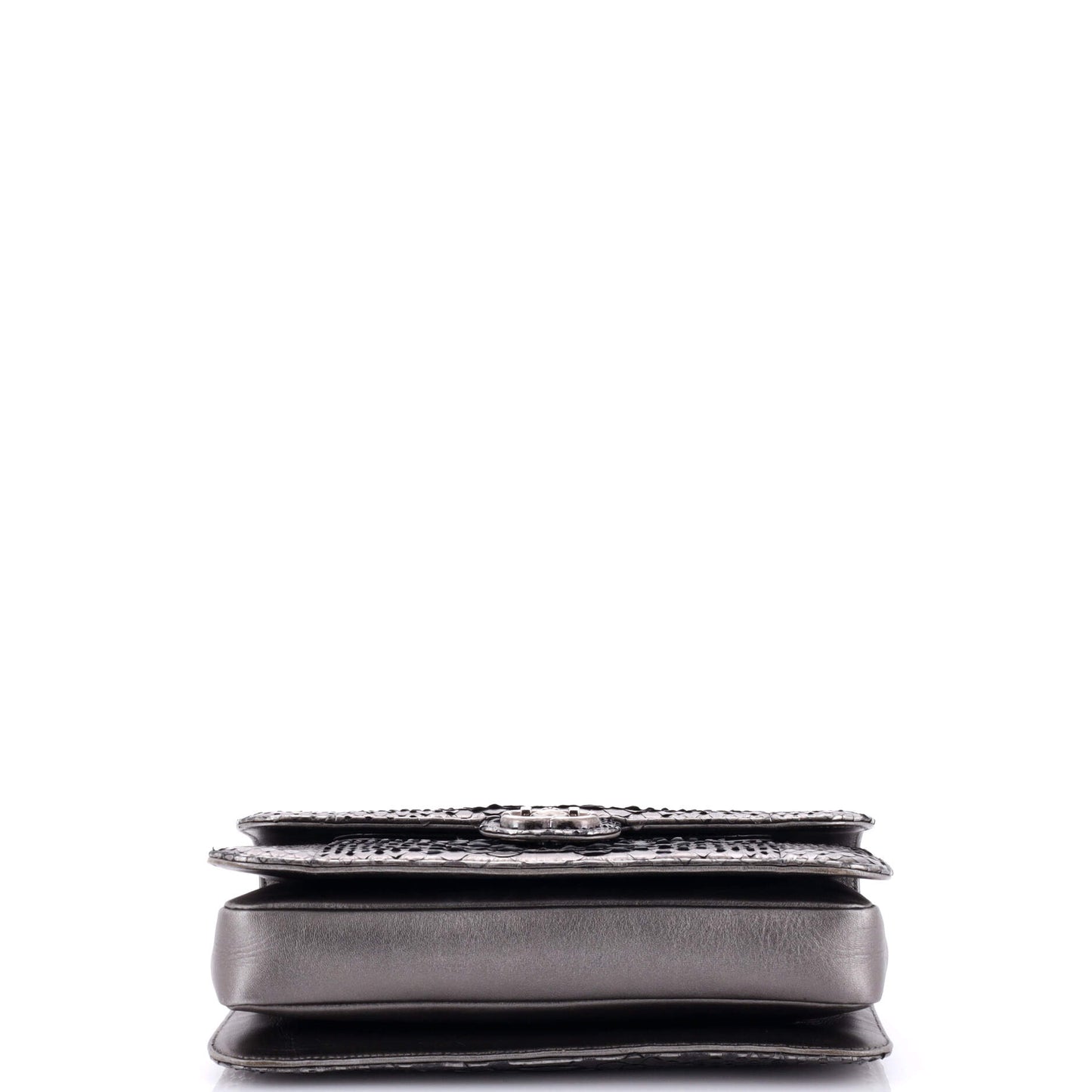 Perfect Edge Flap Bag Python Medium