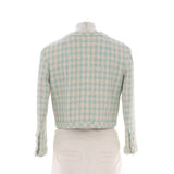 Women's CC Crystal Button Double Pocket Jacket Tweed