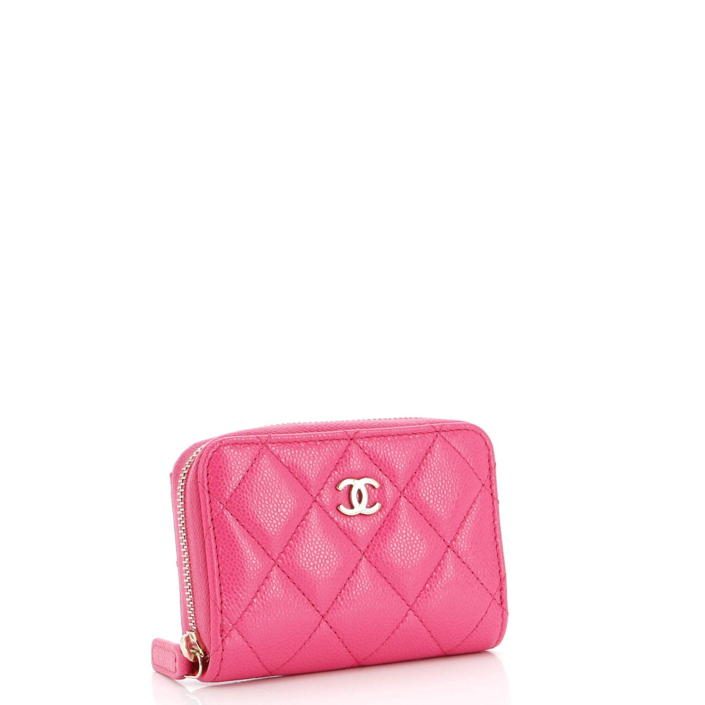 CC Zip Coin Purse Quilted Caviar Small