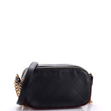 Button Up Camera Case Quilted Calfskin with Grosgrain Mini
