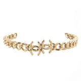 CC Chain Link Choker Necklace Metal