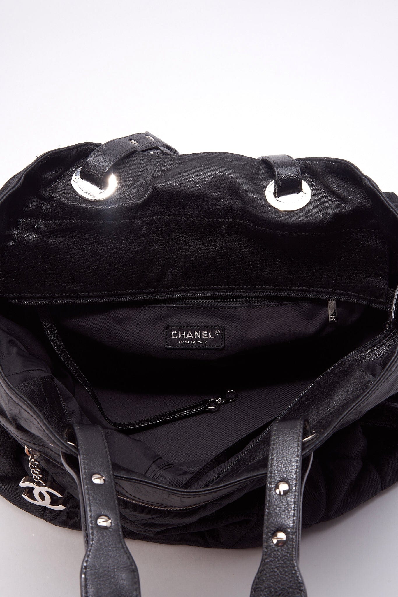 Chanel Paris Biarritz Black Nylon Tote Bag