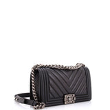 Boy Flap Bag Chevron Lambskin Old Medium