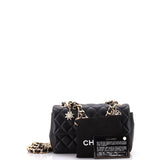 Coco Charms Classic Single Flap Bag Quilted Lambskin Mini
