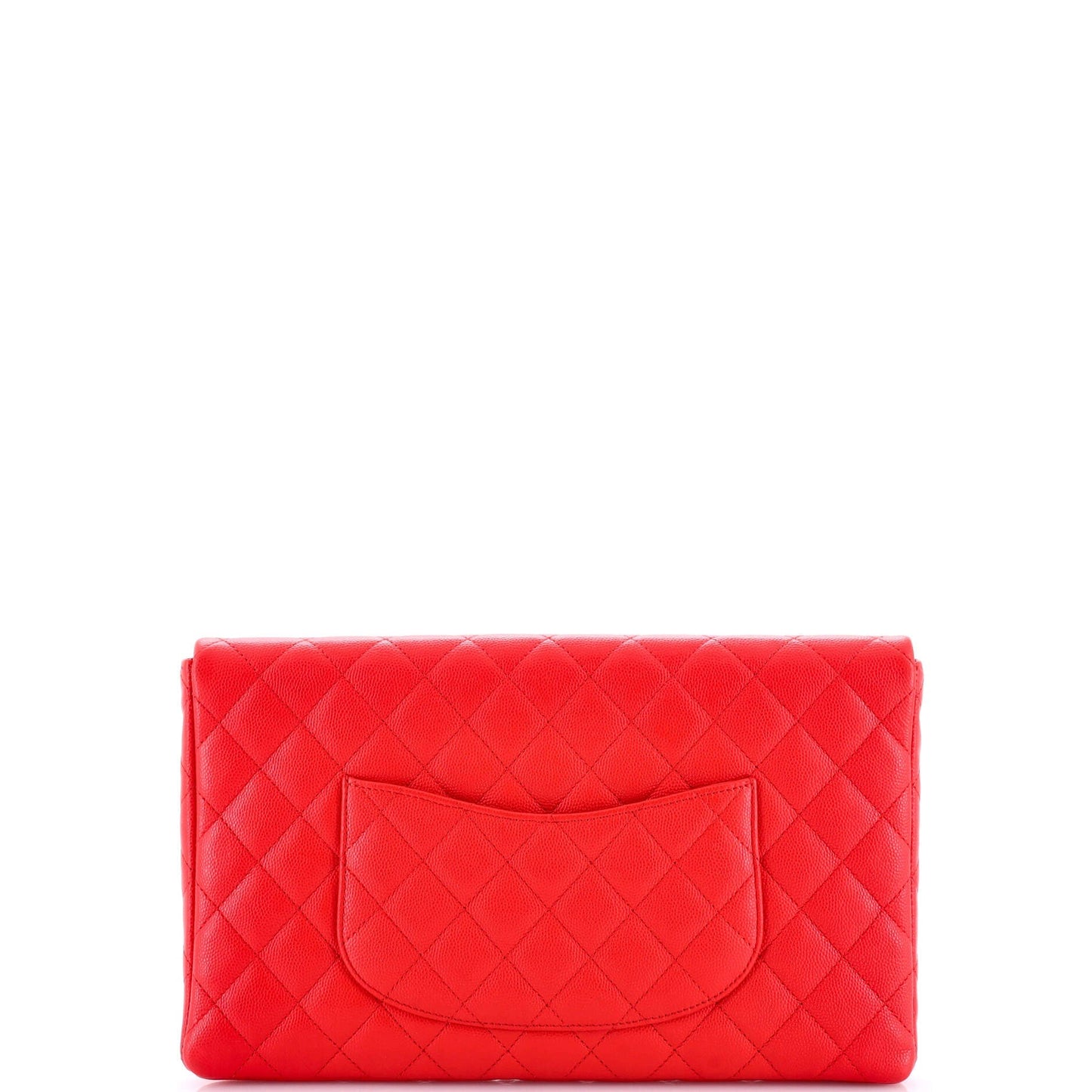Classic Flap Clutch Quilted Caviar