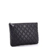 Double Stitch O Case Clutch Lambskin Medium