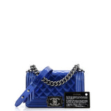 Boy Flap Bag Quilted Patent Small