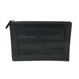 Fendi  Leather Clutch Bag (Pre-Owned)