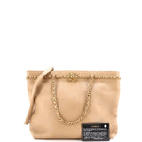 CC Lock Chain Handle Shopping Tote Quilted Calfskin Small