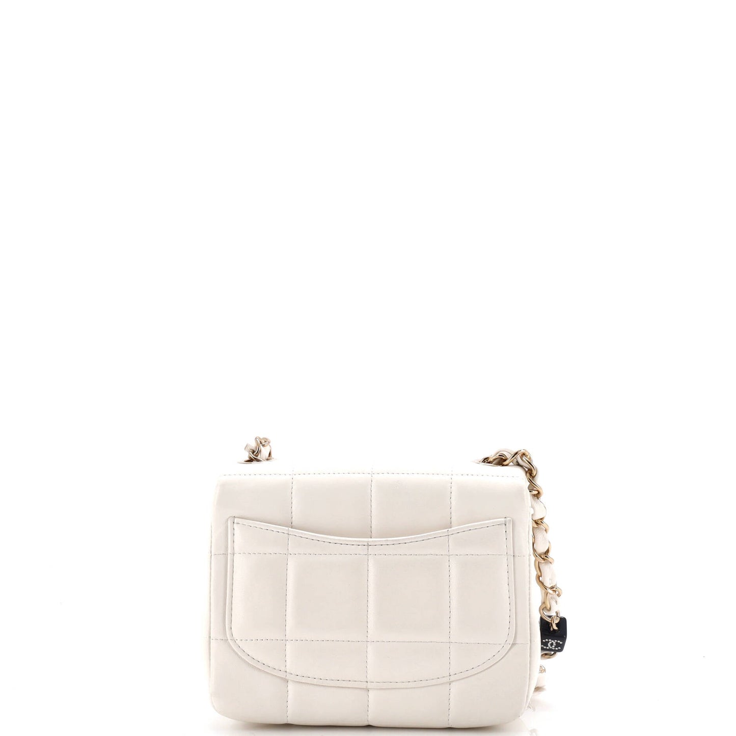 Monacoco Logo Blocks Square Flap Bag Quilted Lambskin with Resin Mini