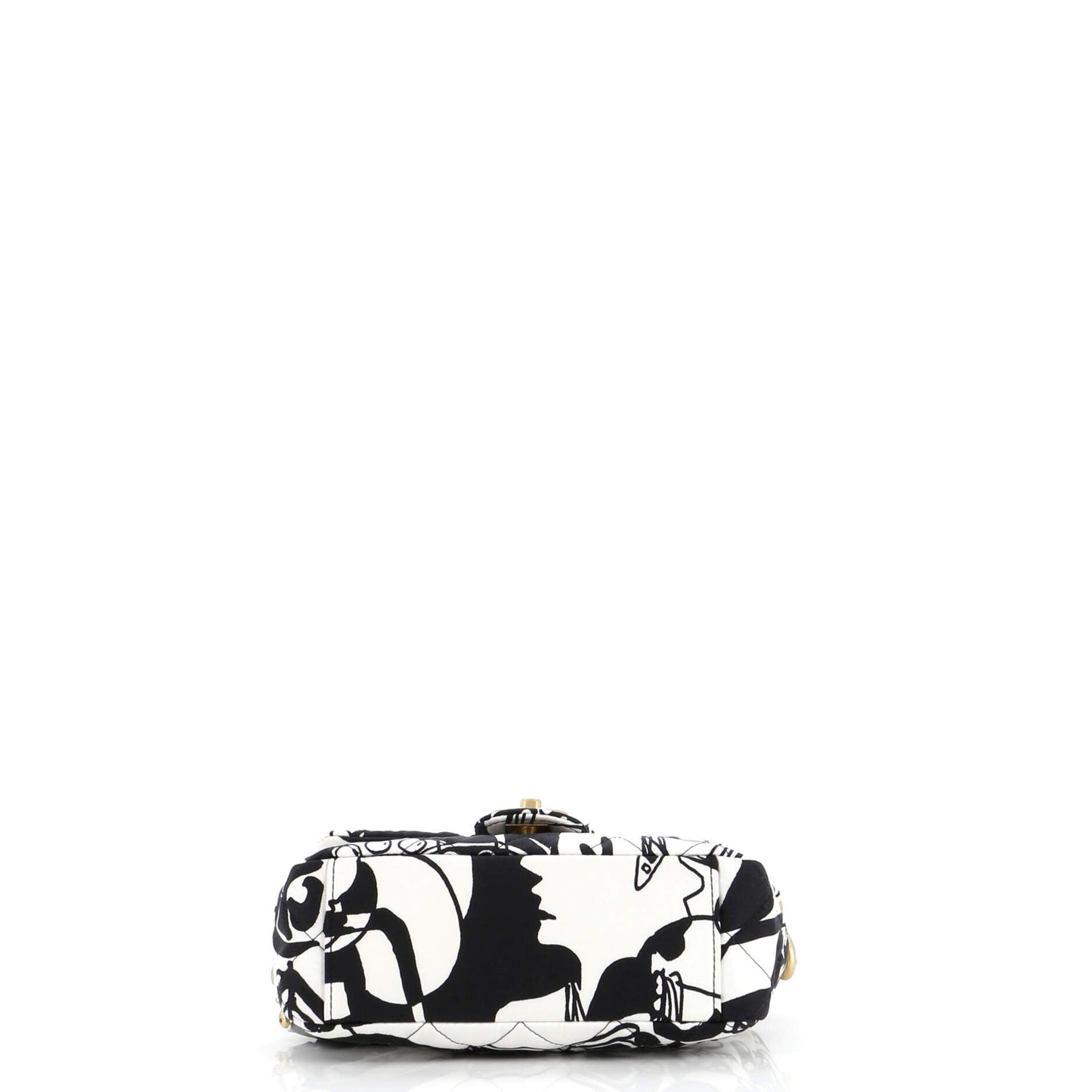 Deer Coco Flap Bag Quilted Printed Canvas Mini