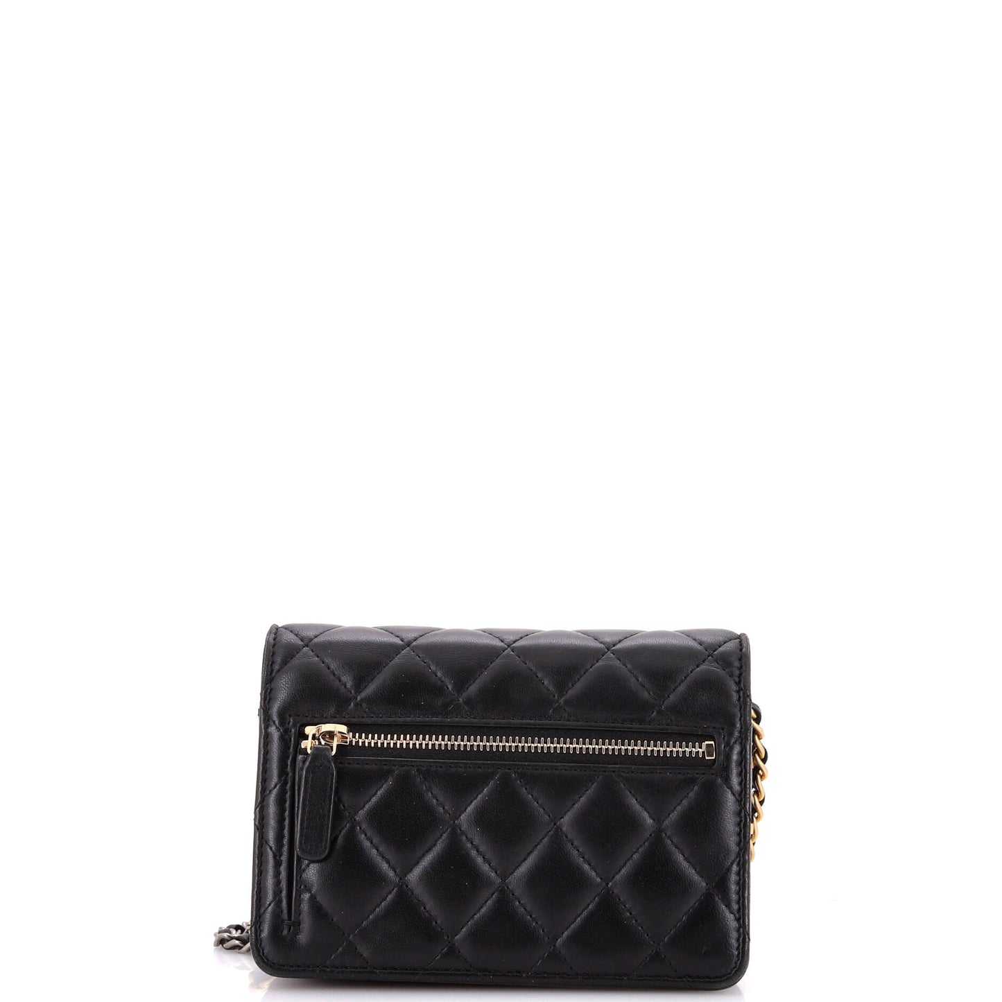 Coco Clips Wallet on Chain Embellished Quilted Lambskin Mini