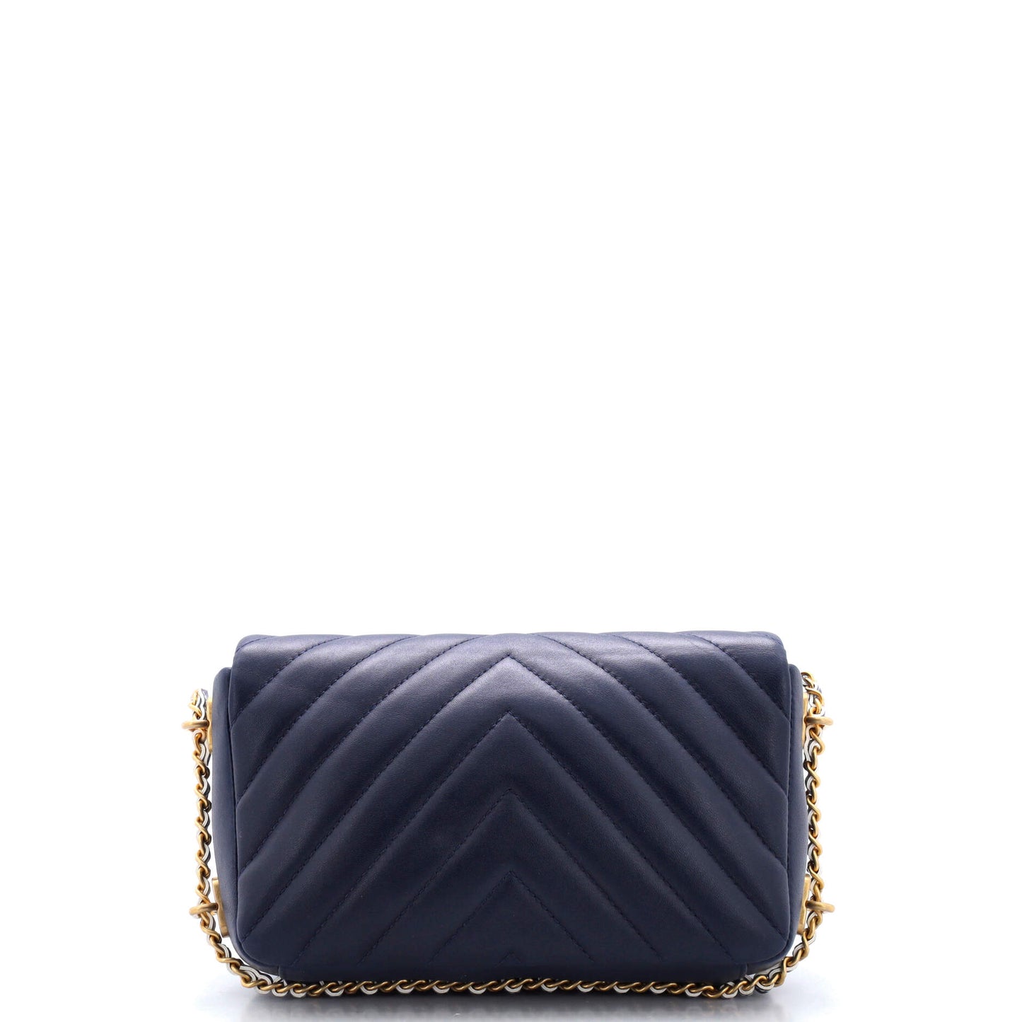 Chain Around CC Flap Bag Chevron Lambskin Mini