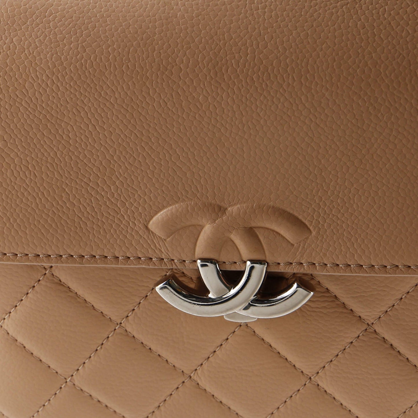 CC Box Flap Bag Quilted Calfskin Small